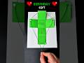 DIY Minecraft 3D Creeper Birthday Card 🎂 Cute Gift Idea 💚 Paper Craft #diy #papercraft