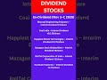 DIVIDEND STOCKS EX DATE