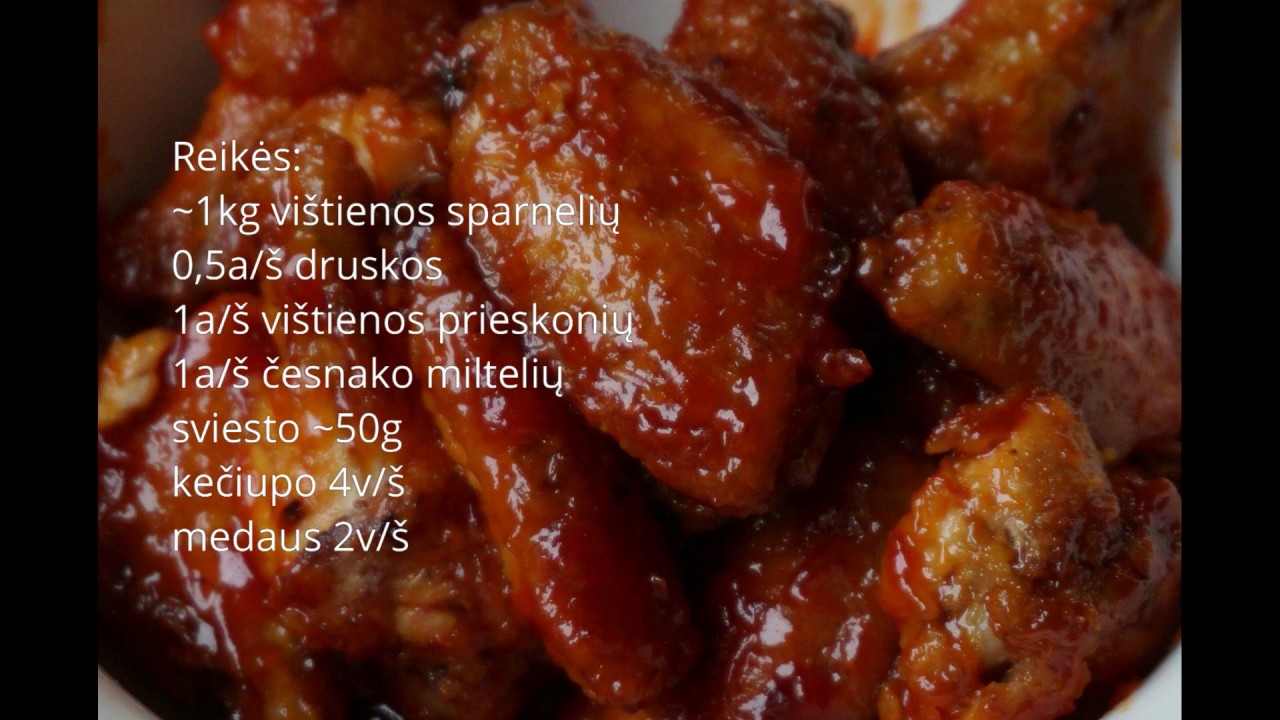 Labai skanūs sparneliai su lipniu padažu