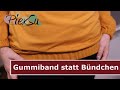 Pullover mit Gummiband statt Bündchen nähen | PiexSu