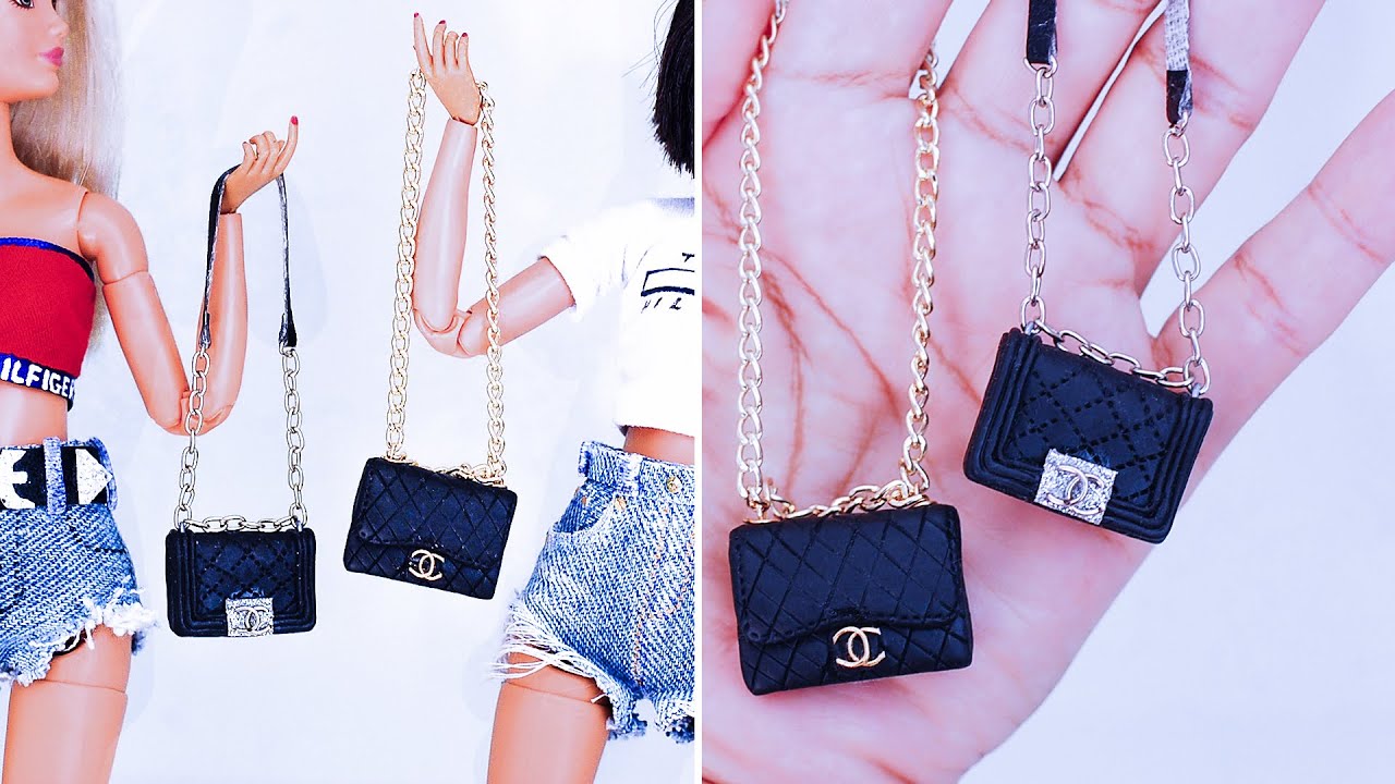 How to Make Barbie Doll Designer Bags: CHANEL Inspired 