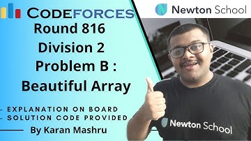 Codeforces Round 816 Div 2 | Problem B : Beautiful Array Solution | InHindi | Explanation + Code