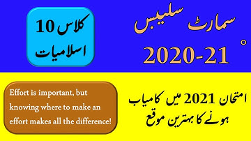 08 Islamyat| Class 10 | Smart Syllabus | Exam 2021 | Qasim Zaheer | Knowledge Point
