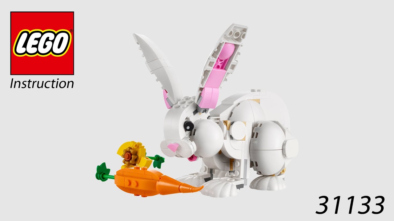 LEGO Instruction - Creator 3-in-1 - 31133 - White Rabbit - YouTube
