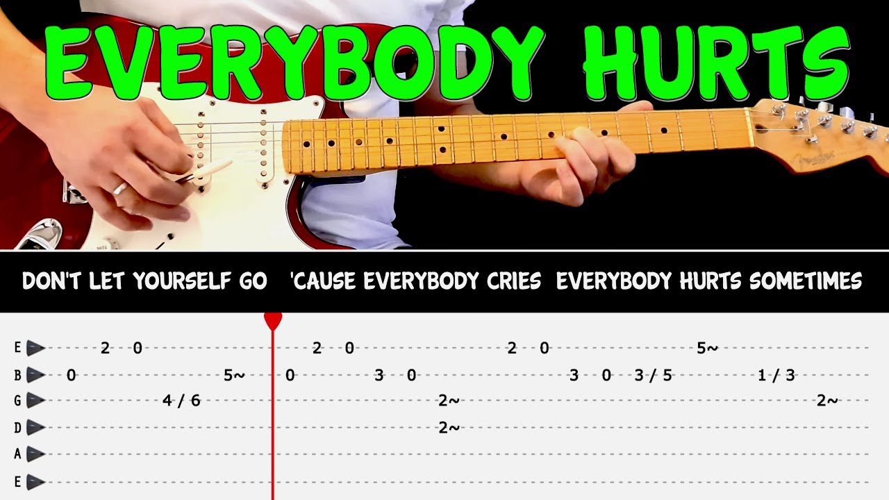 EVERYBODY HURTS Guitar cover with tabs R.E.M. YouTube