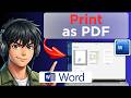 How to Print a Word Document as a PDF (Easy Guide)