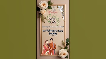 Save the date | wedding invitation video | 02 February2025 Share with your friends and family #love