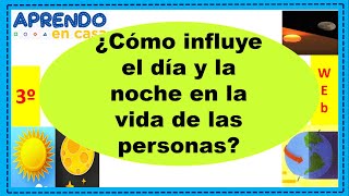 ¿Como influye el día y la noche en la vida de las personas?, SEMANA 23 DÍA 1  Web 3º