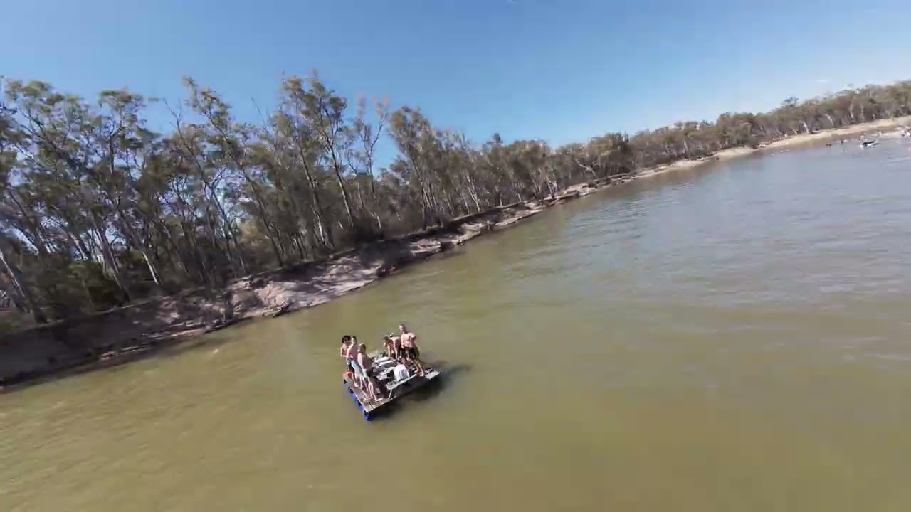 Aerial view of Cobram and Barooga from Thompson’s beach