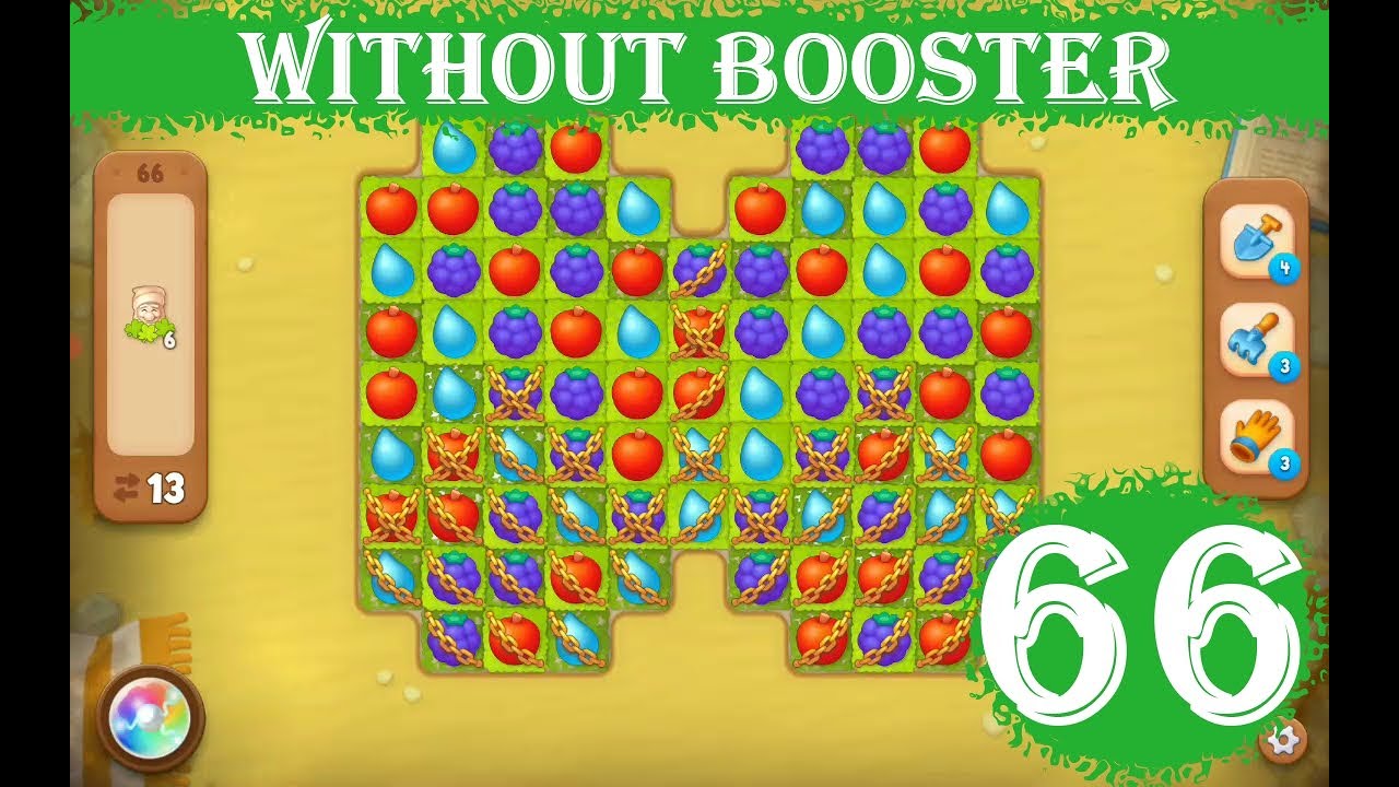 Gardenscapes Level 66 - [13 moves] [2023] [HD] solution of Level 66 ...