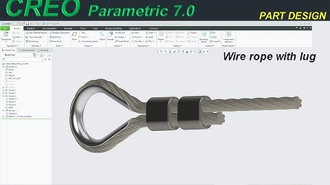 CREO Parametric _ Wire rope with lug