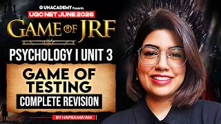 UGC NET Psychology | GAME OF TESTING - Complete Revision | UGC NET Psychology 2026 | Hafsa Mam