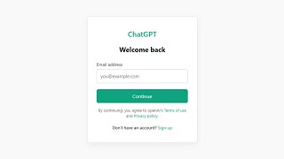 Full ChatGPT Signin Clone HTML CSS Update