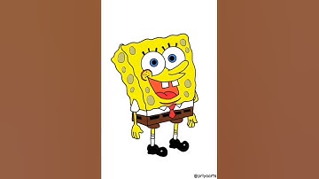 How to draw SpongeBob SquarePants||very easy tutorial of SpongeBob||#art #drawing #shorts #spongebob