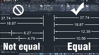 How to apply the equal spacing between dimensions in AutoCAD