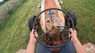 Mowing with the 1954 ford 800 (no talking just tractor noise)