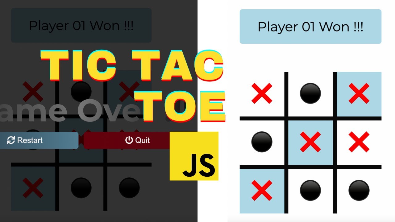 Tic Tac Toe Game 2 Player JavaScript — CodeHim