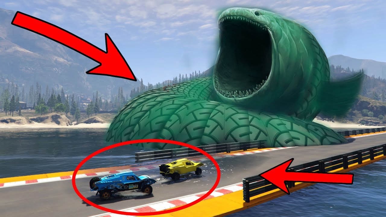 UN MOUSTRO MARINO APARECE FRENTE A NOSOTROS!!! CARRERA GTA 5 ONLINE - GTA V ONLINE camera iphone 8 plus apk