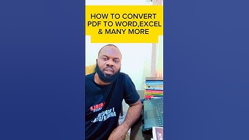 How to Convert PDF to Word, Excel, and Many More | Charles infoDesk