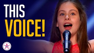10-Year-Old Girl Shaking Nervous SHOCKS the Judges with HUGE Voice!