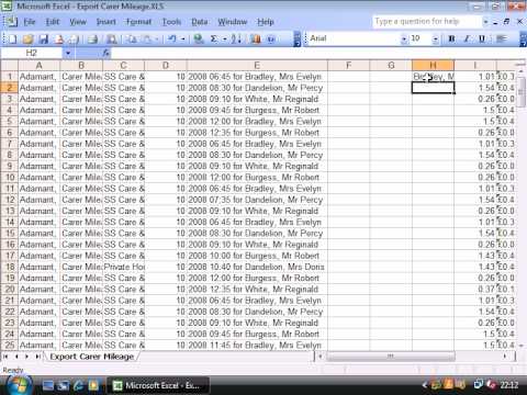 Normalising Excel Report Export