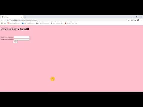 Login example using struts2