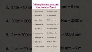 All Length Units Conversion | Easy Maths for Exams