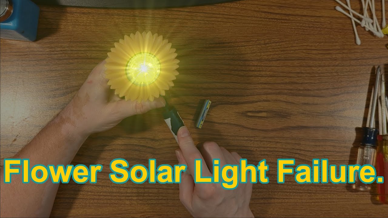 Неисправность солнечного освещения для цветов _ Свет горит постоянно