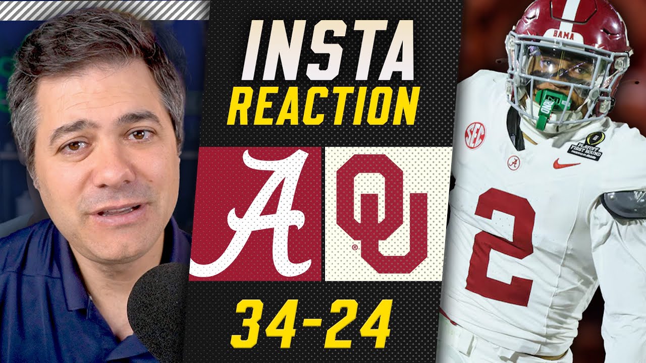 Alabama STORMS BACK, Beats Oklahoma 34-24 | Alabama vs Oklahoma CFP ...