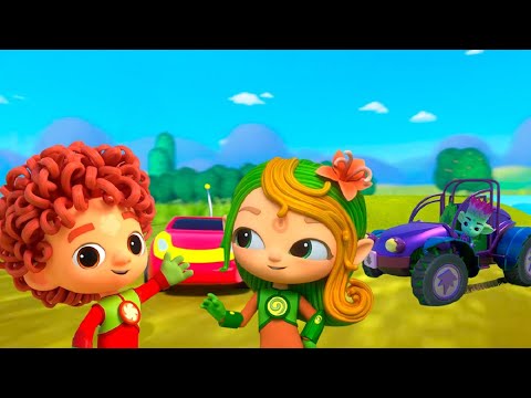 Видео: Команда Флоры - Маленькие путешественники и их машинки 🚗 - Мультфильмы для детей
