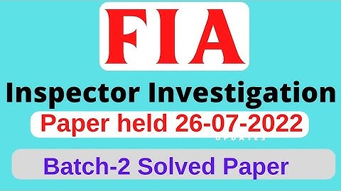 Inspector Investigation FIA Today
