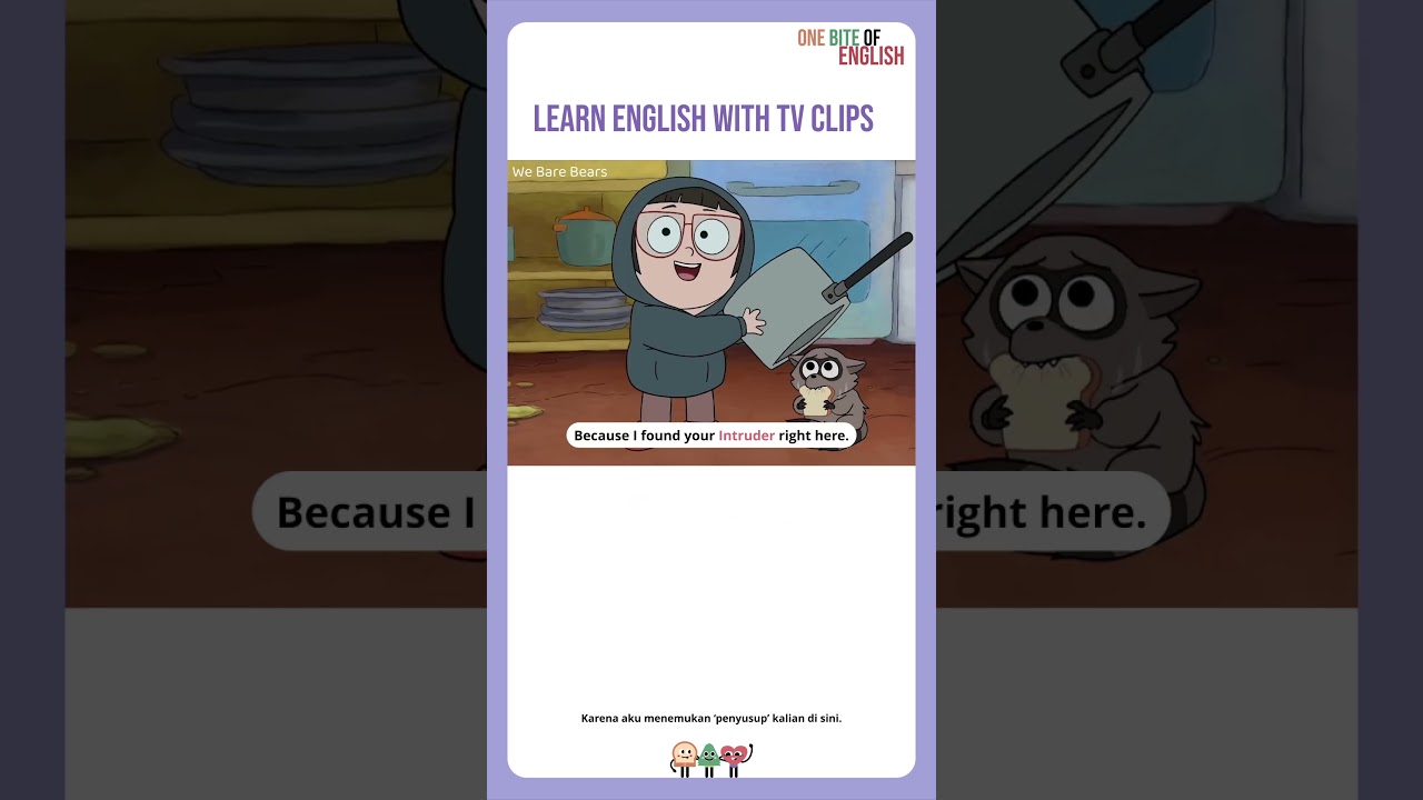 Belajar bahasa inggris dengan klip TV || We bare bears| Bagian 14