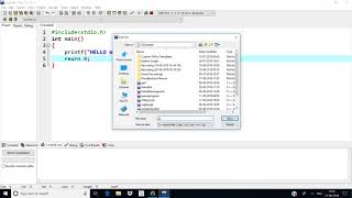 simple HELLO WORLD program in C :