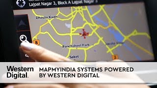 MapMyIndia’s Infotainment and Navigation Systems Powered by Western Digital
MapmyIndia , the pioneers for creation of digital maps in India, uses automotive grade Western Digital Micro SD cards for navigation in their Automotive Infotainment systems to ensure quality and reliability. MapMyIndia’s Infotainment and Navigation Systems Powered by Western Digital