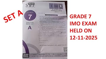 SOF Grade 7 IMO SET A 2025-26 ANSWER KEY | EXAM HELD ON 12-11 -2025 WEDNESDAY