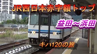 JR西日本赤字額トップ山陰本線益田～浜田キハ120のの旅 - YouTube