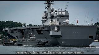 JS Hyūga (DDH-181) Departs Yokosuka Naval Base