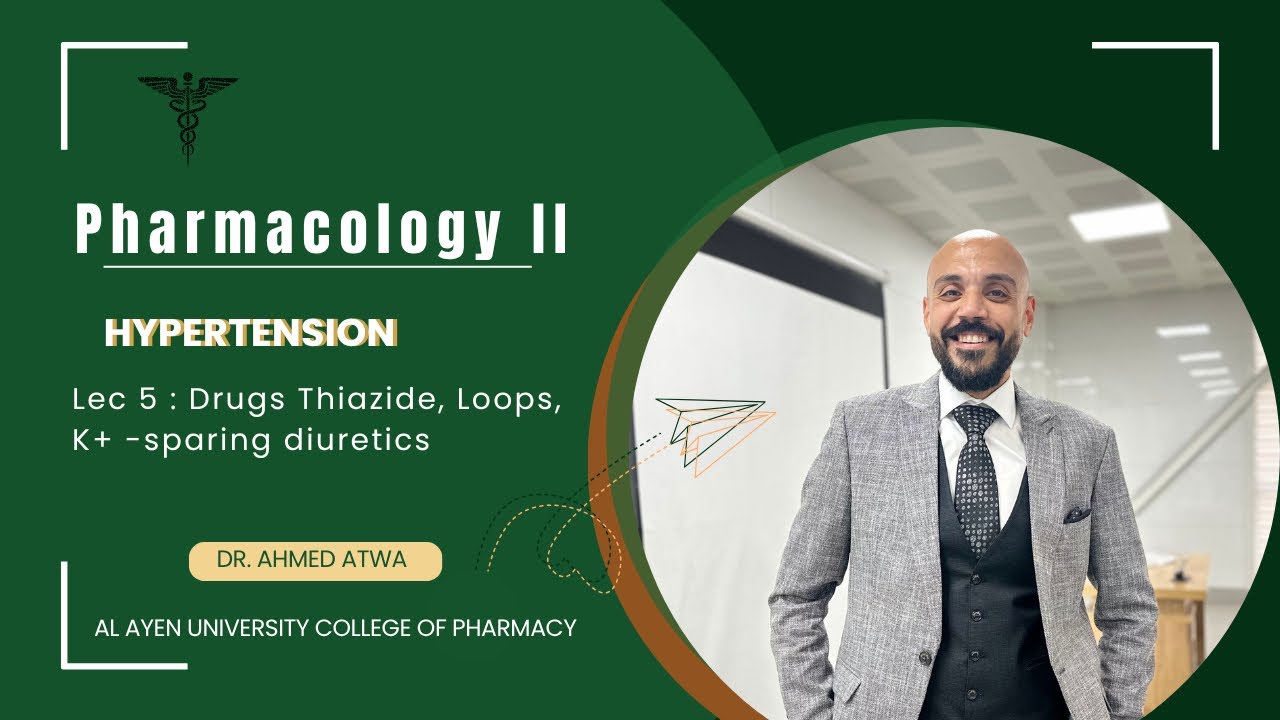 Hypertension part 5  | Drugs Thiazide, Loops, K+ -sparing diuretics 