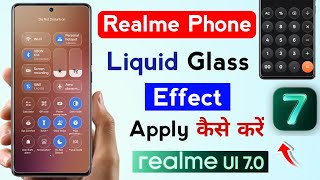 realme liquid glass effect setting | realme turn on frosted glass effect setting | realme
