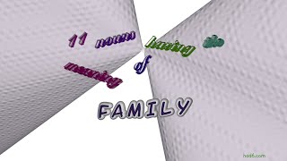 family - 15 nouns which are synonyms to family (sentence examples)
