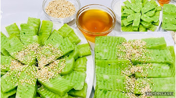 BÁNH ĐÚC GÂN LÁ DỨA dai, giòn - Không nước vôi, không Hàn the, ko nước tro tàu @Tinamai