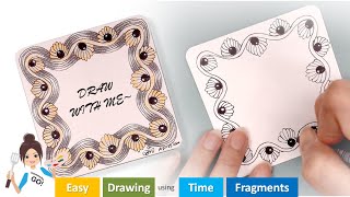 Drawing Exercise & Relaxing time #36/Lace with Flower/Doodle Tangle Mandalas/SatyHome DrawWithMe
