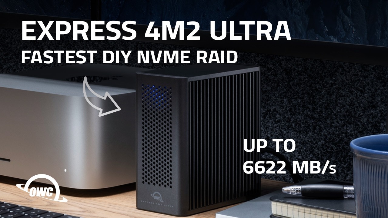 OWC Express 4M2 Ultra - The Fastest Compact DIY NVMe RAID