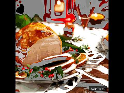 Coloring traditional Christmas food