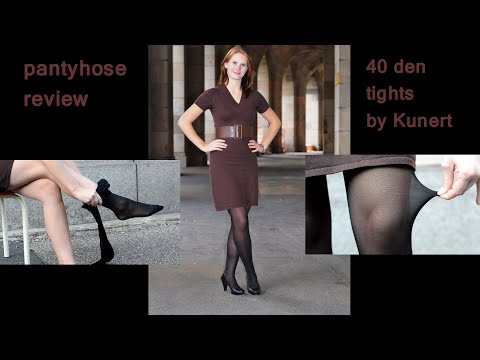 tights try on - 40 den black pantyhose from Kunert reviewed!