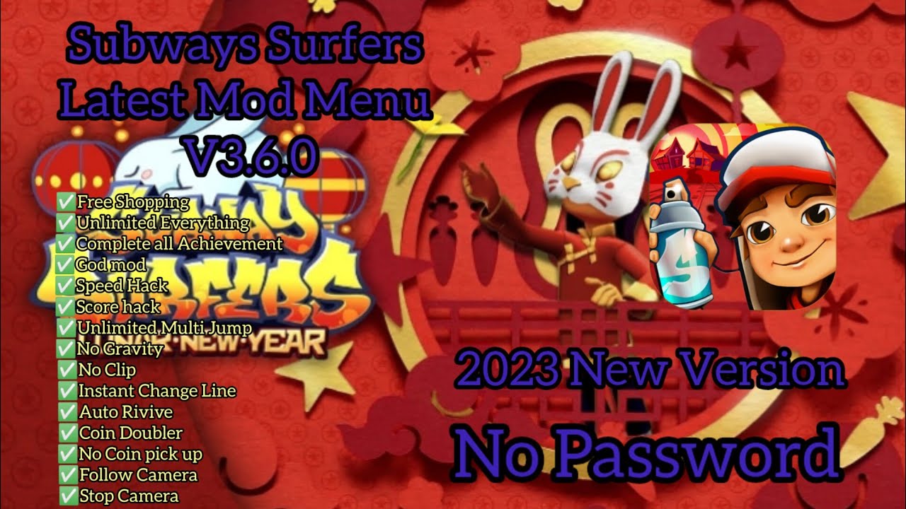 Subway Surfers Mega advanced Mod menu 2023 Latest versionsubway 2023