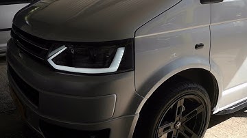 VW Transporter T5.1 Light Bar Headlights with Dynamic Indicators