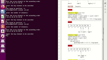 CPL : Program-6 Binary Search (Execution part)