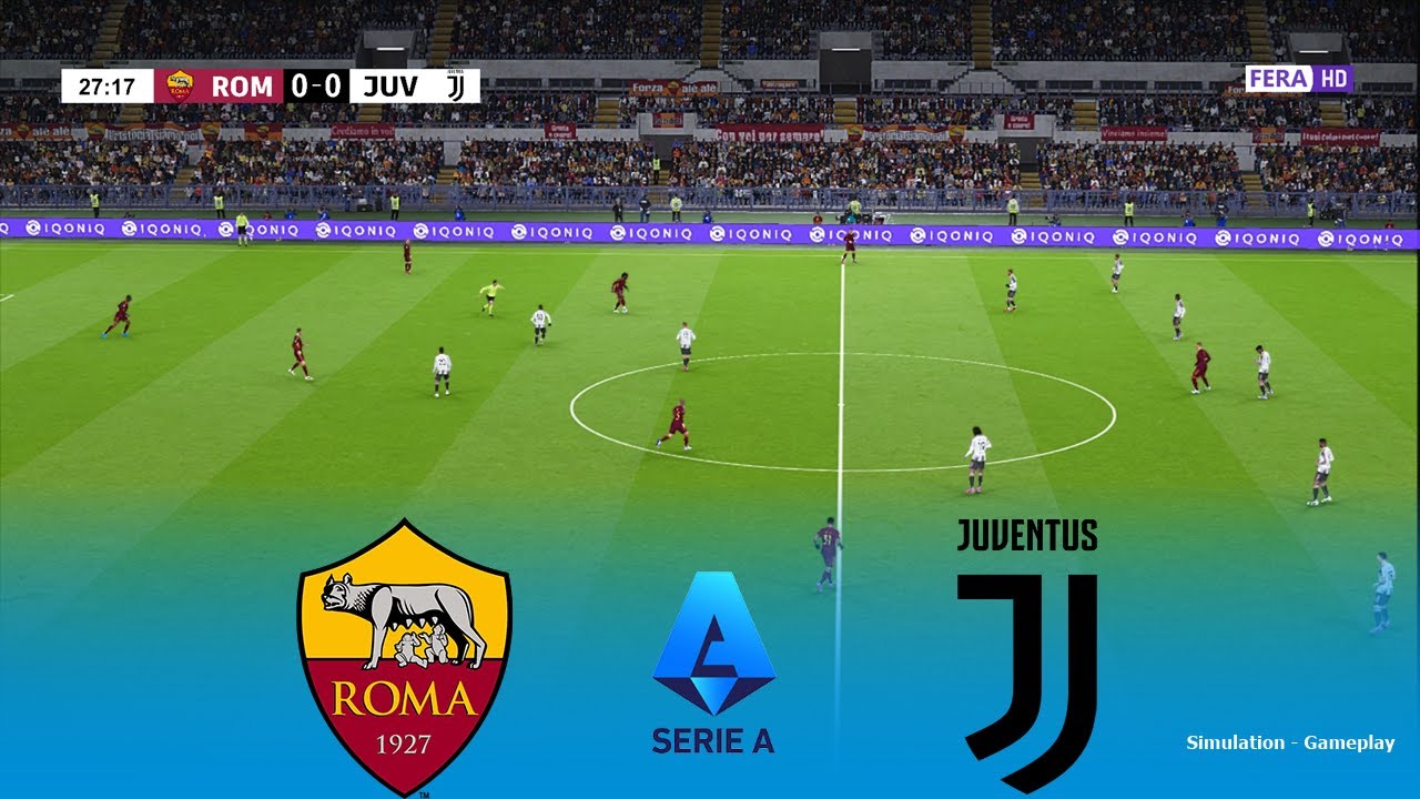 AS ROMA vs JUVENTUS Live | Serie A 2026 | 01 March 2026 | Simulation PES 2021 Gameplay