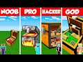 Minecraft Battle: NOOB vs PRO vs HACKER vs GOD: INSIDE CHEST HOUSE BASE BUILD CHALLENGE / Animation
